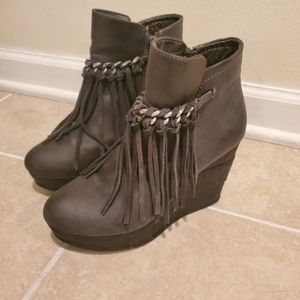 Sbicca wedge booties